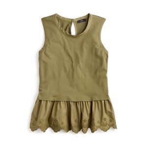 J.Crew Eyelet Peplum Tank